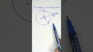 Circle Geometry Direct Method || Can You Find Angles x, y and z?