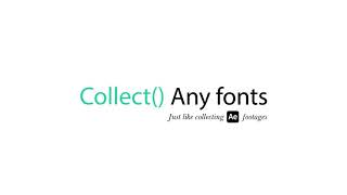 Font Collect for After Effects