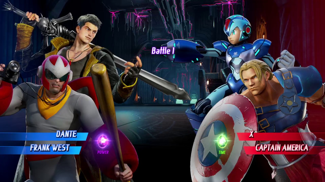Dante And Frank West Vs X And Captain America Marvel Vs Capcom Infinite Youtube - frank west roblox