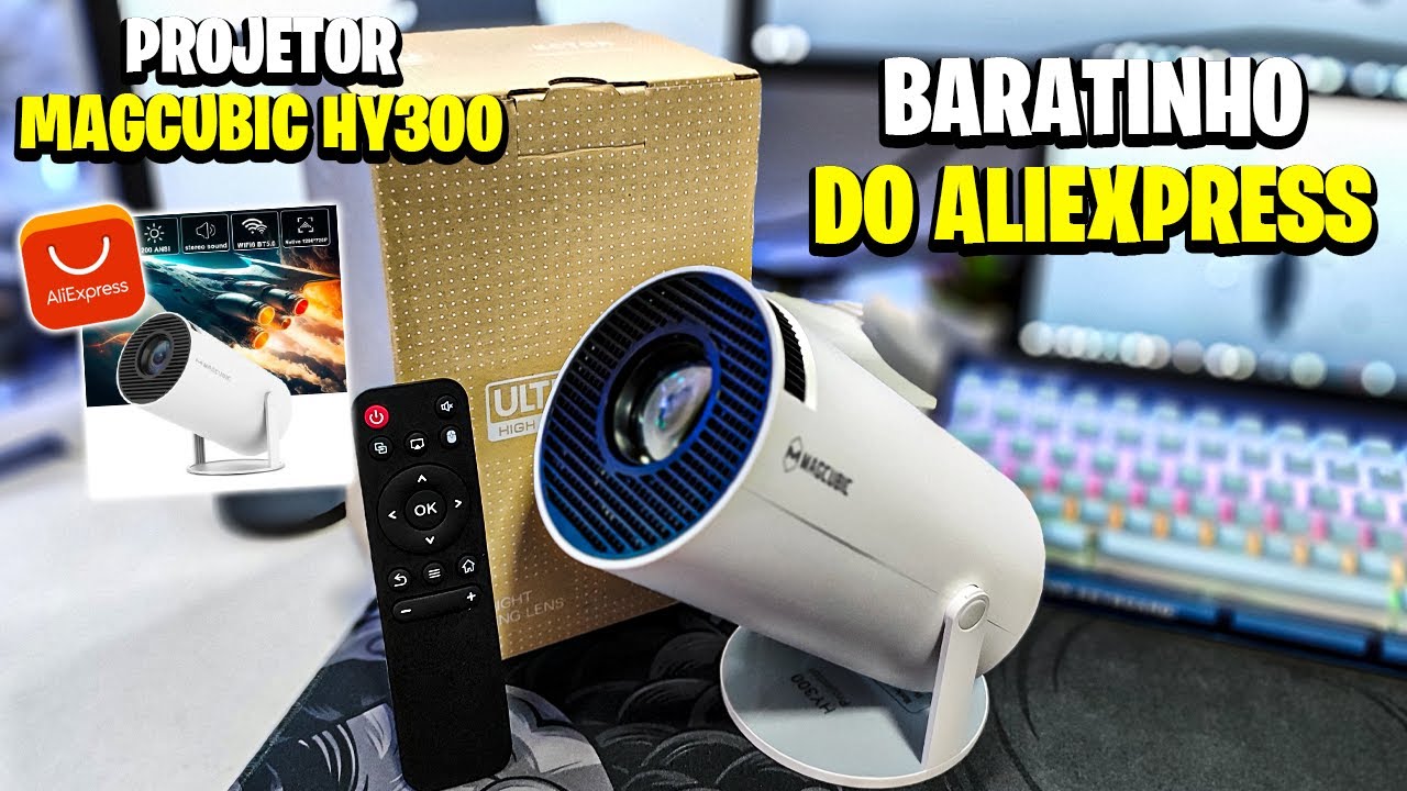 PROJETOR MAGCUBIC HY300 O MELHOR PROJETOR PARA IMPORTAR ABAIXO DE 50U$!  BARATINHO DO ALIEXPRESS! 