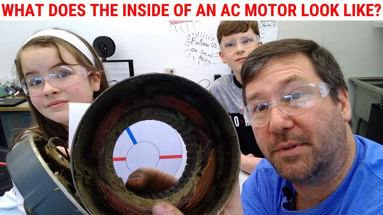 What does the inside of an AC motor look like? - YouTube