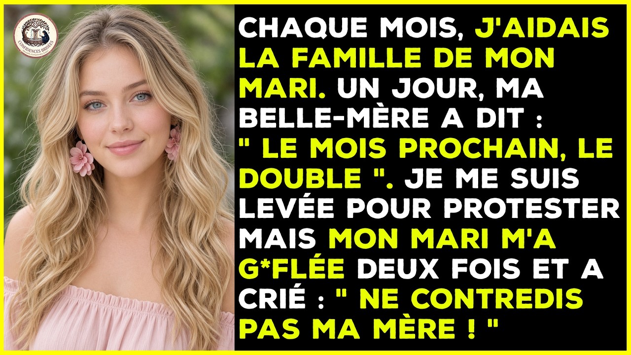 J'étais épuisée après le travail, mais je suis passée au supermarché pour acheter des fruits pour la famille. À peine posés sur la table, ma belle-mère a lancé : « Le mois prochain, tu donnes 1500...