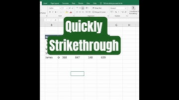 How to strike through text in excel