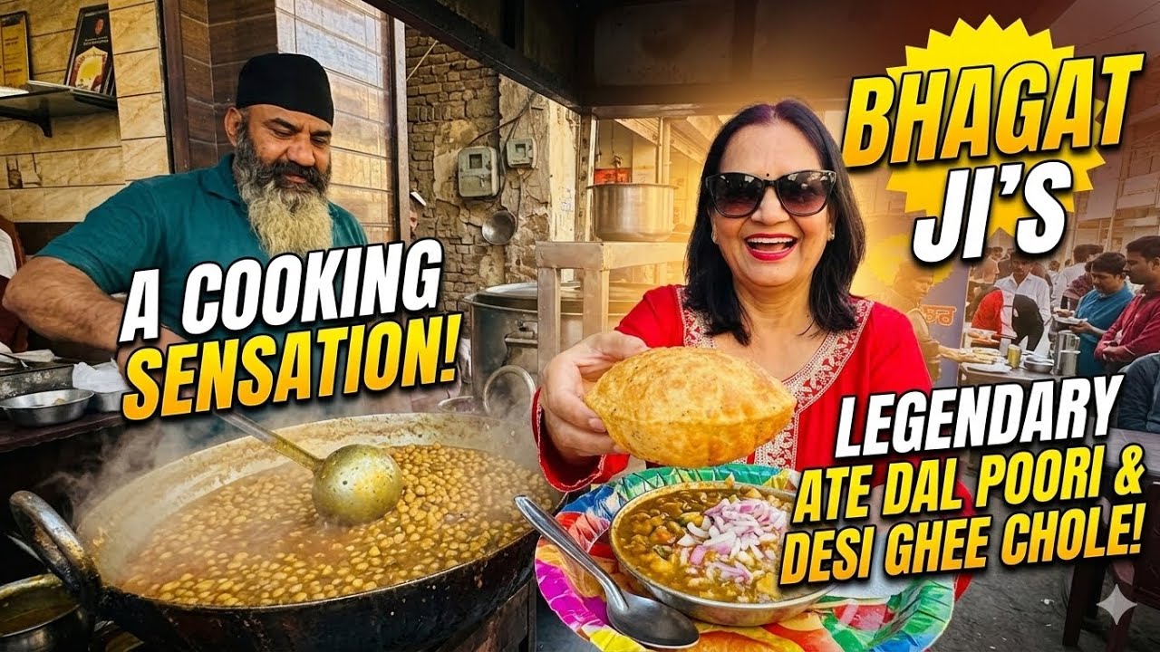 Bhagat ji ki Aate Daal wali Poori and Desi Ghee ke Chole ....