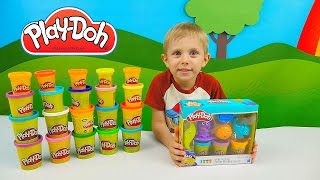 Play Doh весёлый детский пластилин - Лепим с Даником обитателей океана Тесто Плей До