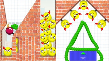 Draw To Smash Max Level 1206-1218 Satisfying Puzzle Solving Epic Android Gameplay 48