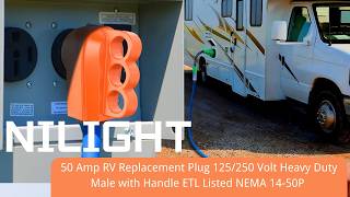 Nilight 50 Amp Rv Replacement Plug 125250 Volt Heavy Duty Male Plug