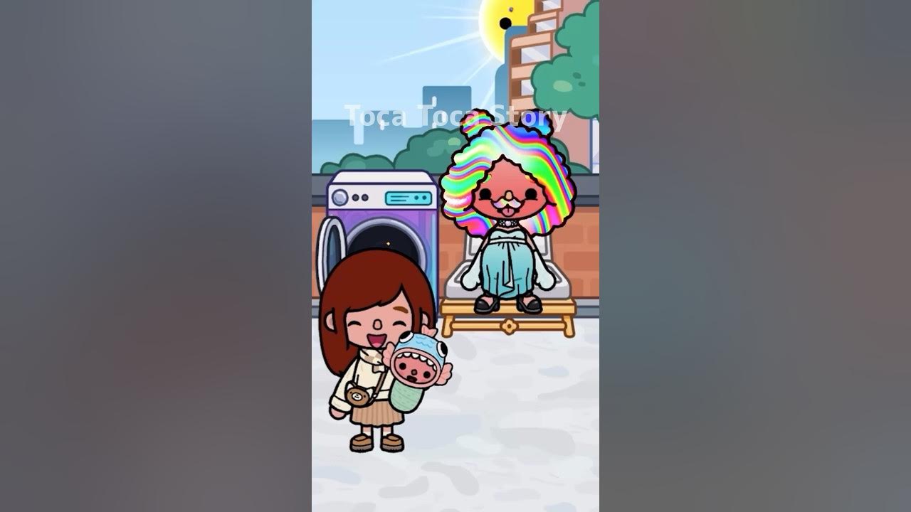 Pregnant Washer With Rainbow Hair🧔‍♀️🫃 Toca Sad Story Toca Life