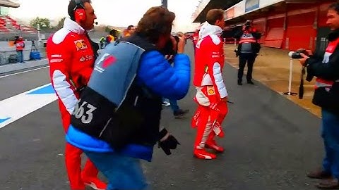 F1 2016 - Barcelona Test 1, Day 1 - Sebastian Vettel in the pit lane