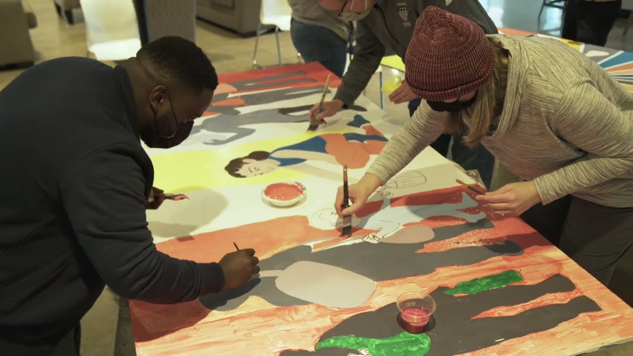 Regis College 2022 MLK Day of Service Mural Painting