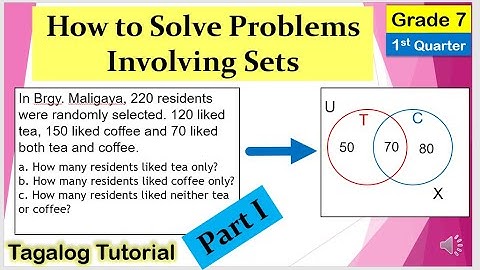 [Tagalog] Solve Set Problem Using Venn Diagram #Set #Mathematics7 #FirstQuarter