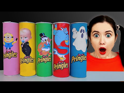 YumYum Mukbang 손가락 가족 노래 먹는 비디오 Eating Pringles magic Decoration