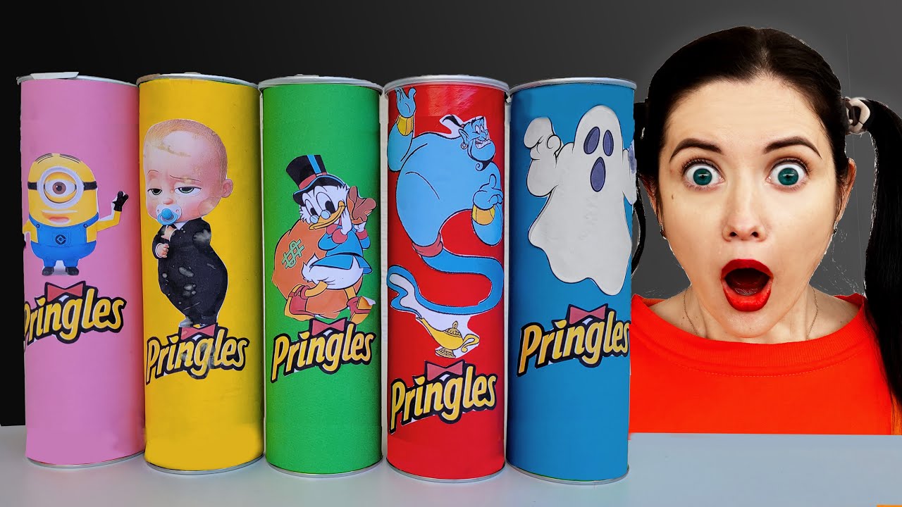 ⁣YumYum Mukbang 손가락 가족 노래 먹는 비디오 Eating Pringles magic Decoration