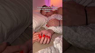 Putting Nails On My Boyfriend While Hes Sleeping To See His Reaction..