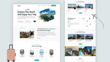 Create A Responsive Tour & Travel Website Design Using HTML CSS And JAVASCRIPT