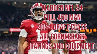 Madden NFL 24 - PS5 - 2024 Draft Class - All CB Ratings (SPOILERS) and Equipment