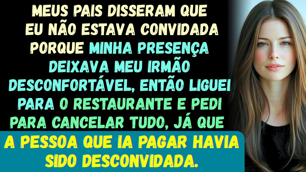 Meus pais disseram: Você não vai ao jantar de família —seu irmão se sente desconfortável perto de vo