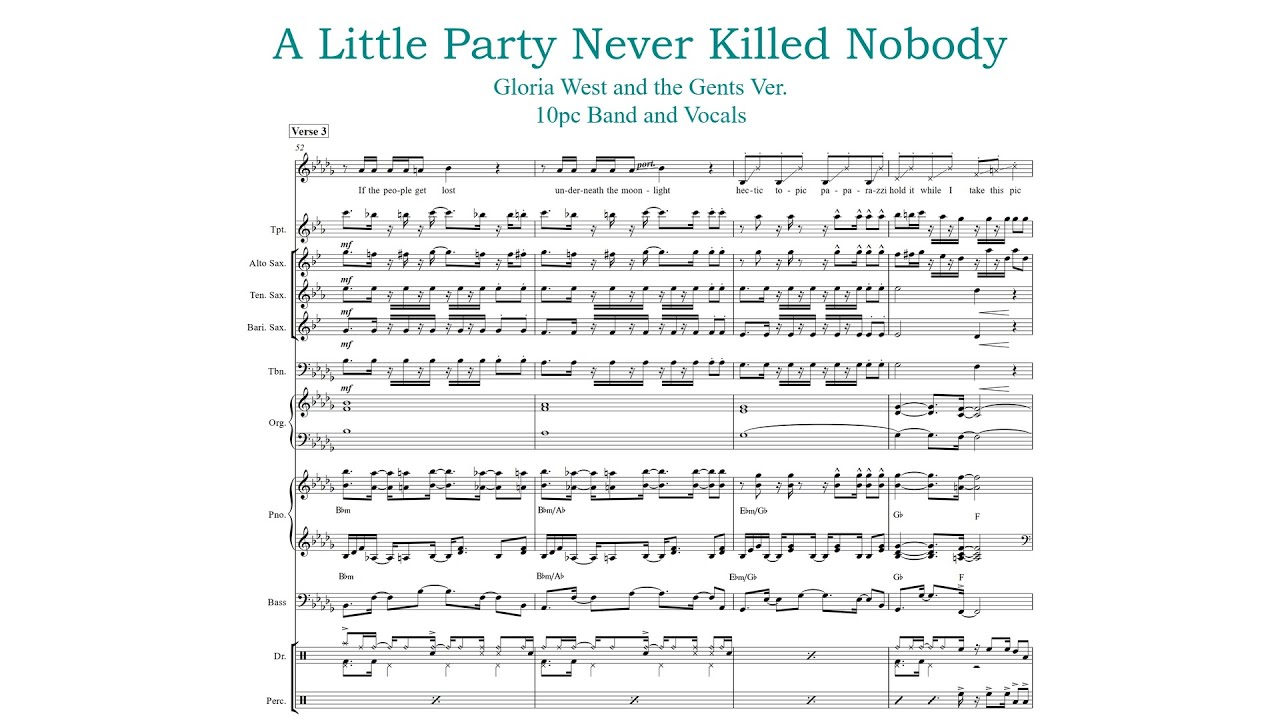 Little Party Never Killed Nobody Mp3 Download A Little Party Never Killed Nobody Gloria West and the Gents Score