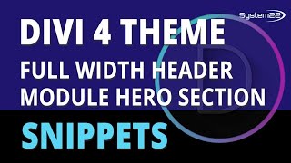 Divi Theme Full Width Header Module Hero Section 👈