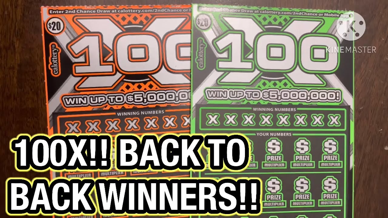 100X!! BACK TO BACK WINNERS!! CA Scratchers YouTube