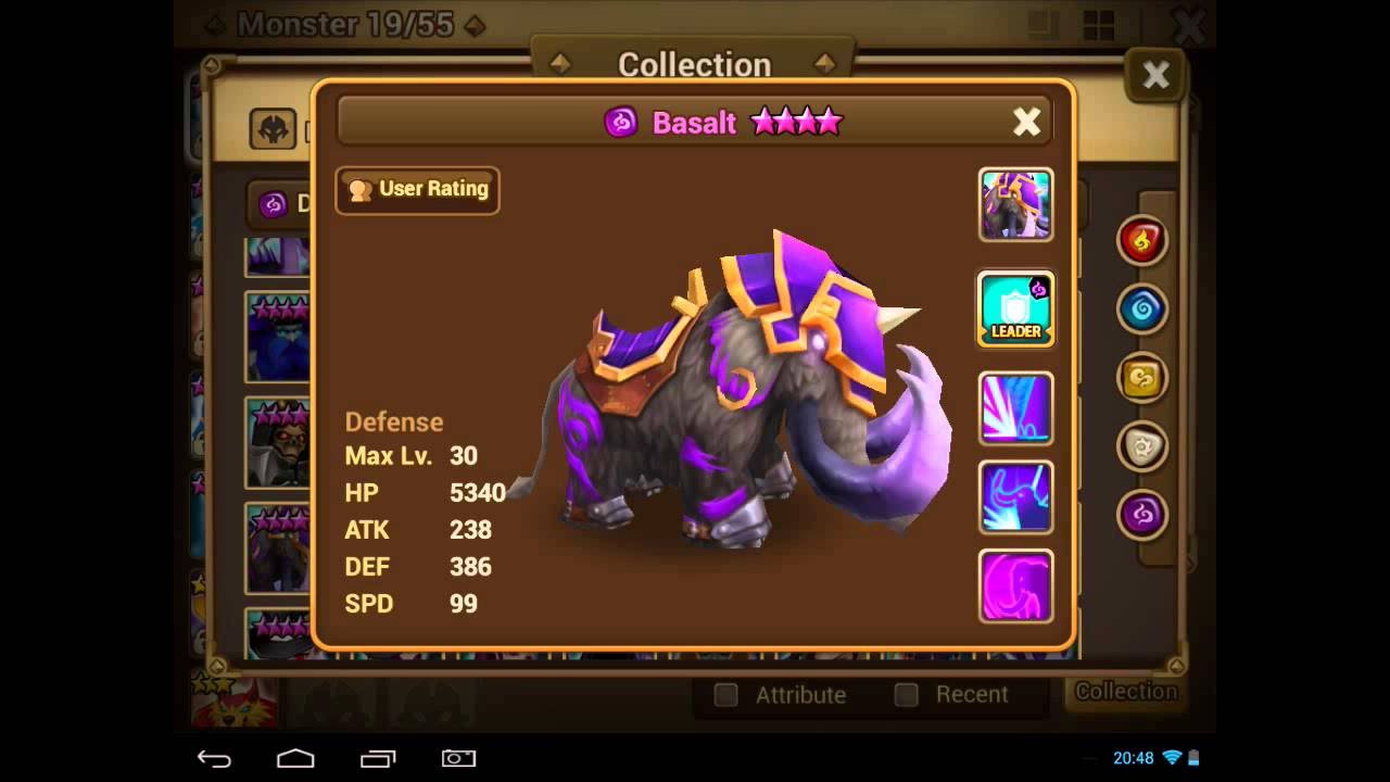 Summoners War - Arena Spotlight - Dark Battle Mammoth - Basalt