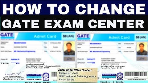 GATE Exam center chage with live proof with gate admit card #gate2022 #gate #postponegate2022 #iit