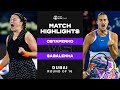 Jelena ostapenko vs aryna sabalenka  2023 dubai round of 16  wta match highlights