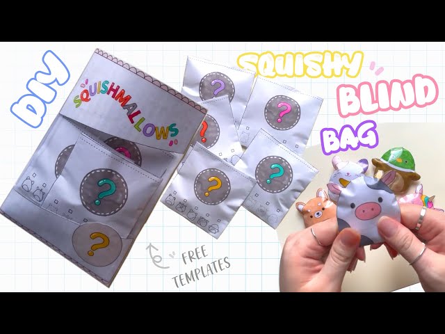 How to make a Stitch Squishmallow Paper Squishy #asmr #blindbag