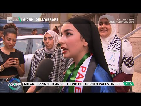 Milano, sit-in per la Palestina - Agorà 11/10/2023