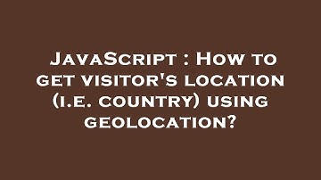JavaScript : How to get visitor