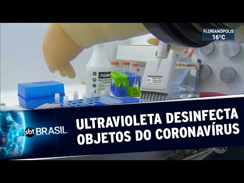 Luz ultravioleta pode eliminar coronavírus e desinfectar objetos | SBT Brasil (26/06/20)