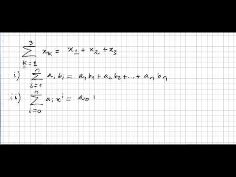 Linear Algebra 17, Summation Notation 3