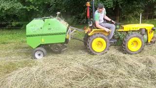 Baling mini-round bales, with ARGA MB-60/70S baler and Tomo Vinkovic tractor, FIRST MOWING IN 2023