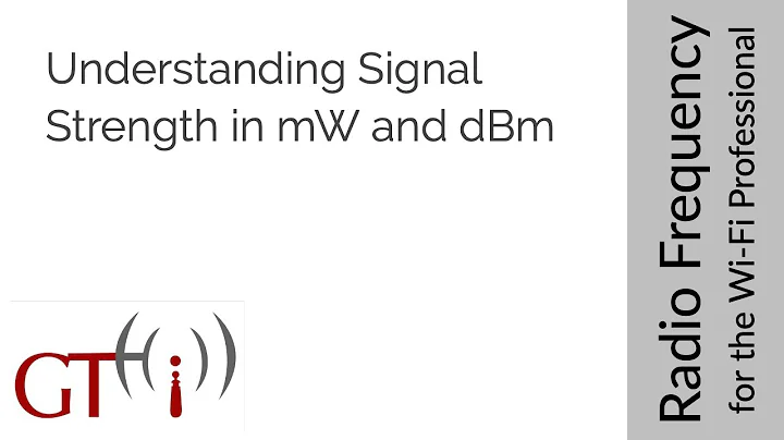 12 - Understanding Signal Strength in mW and dBm