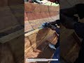 Smoothing Wooden Roof Joints Using an Angle Grinder | On-Site Precision Work.