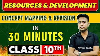 RESOURCES AND DEVELOPMENT in 30 Minutes || Mind Map Series for Class 10th