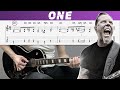 Metallica  one guitar cover with tab  lesson