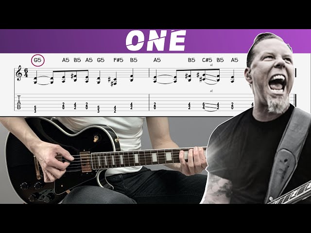 METALLICA - ONE (Guitar cover with TAB | Lesson) class=