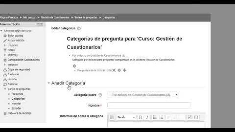Banco de Preguntas y Crear Categorías
