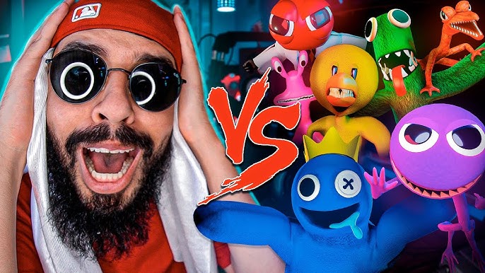 Azul Babão do Roblox (Rainbow Friends) Vs. Mussa - Batalha com