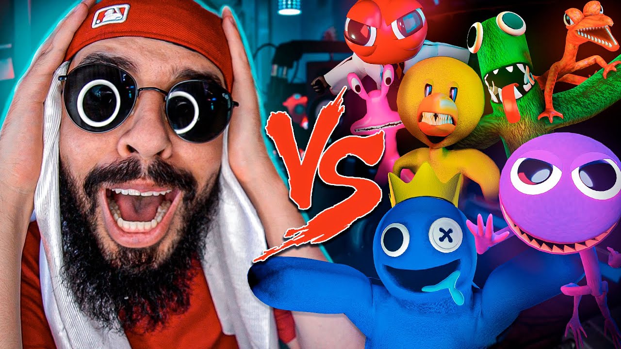 Laranja e Verde do Roblox (Rainbow Friends) Vs. Mussoumano