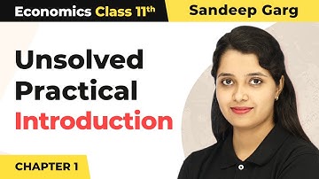 Class 11 Microeconomics Chapter 1 | Unsolved Practicals - Introduction