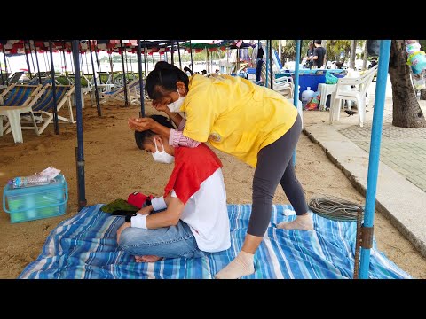 Fantastic THAI BODY MASSAGE on the Beach In Thailand