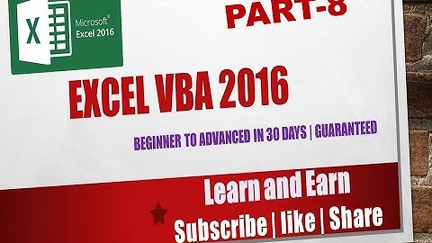 Excel VBA 2016 Complete Tutorial for Beginners | Part 8 Input Box and Text Box