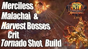 Path of Exile The Awakening Merciless Malachai & Act 4 Bosses POE 2.0 Crit Tornado Shot Shadow Build