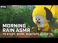 Bt21 playlist  rainy garden asmr