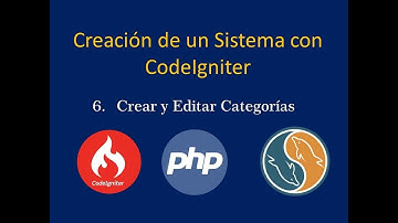 Sistema de ventas desde Cero con CodeIgniter - Crear y Editar Categorías