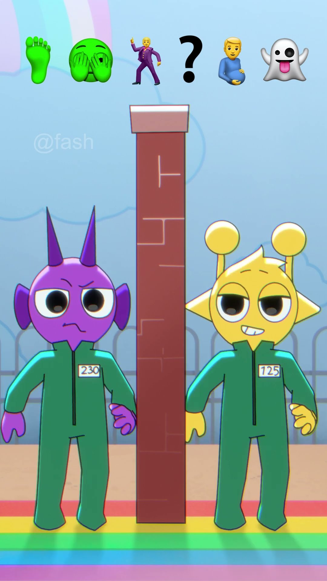 Twin Telepathy Challenge Squid Game and Incredibox Sprunki (FASH Animation)