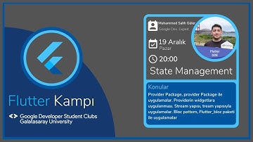 Flutter Kampı | State Management | Muhammed Salih Güler