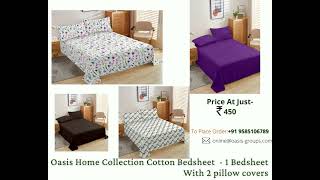 Oasis Home Collections Cotton (Printed, Soild,Yarn dyed) At Just -549 1 bed linen + 2 pillow Covers screenshot 5